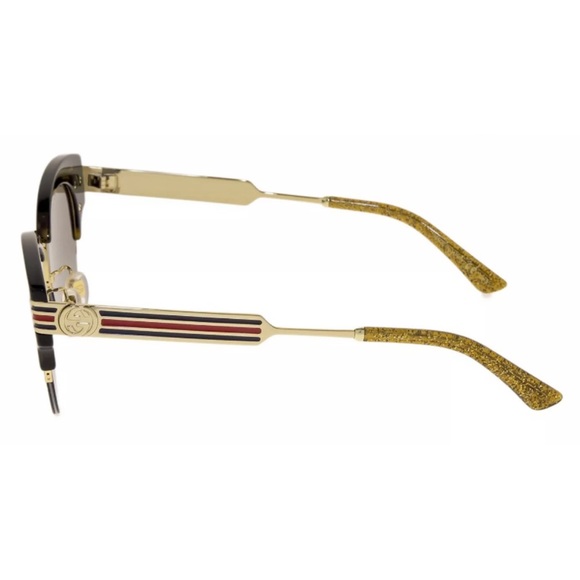 💯Authentic Gucci Sylvie Havana Cat Eye Sunglasses GG0283S - Picture 3 of 15